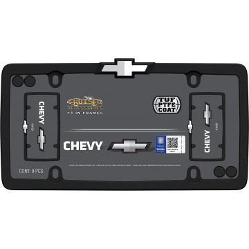 Chevy Adjustable Logo Tuf Coat License Plate Frame