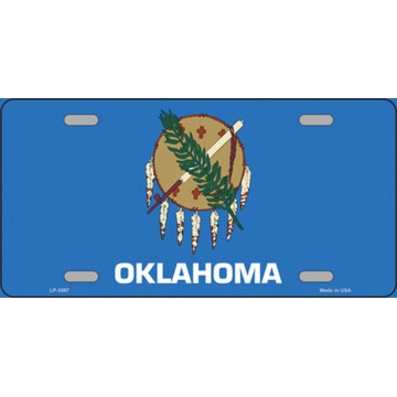 Oklahoma State Flag Metal License Plate