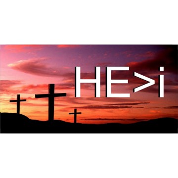 He Is Greater Than i Three Crosses Photo License Plate