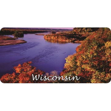 Wisconsin Scenery Photo License Plate
