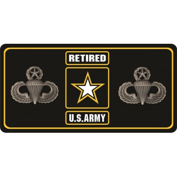 U.S. Army Retired Master Paratrooper Photo License Plate
