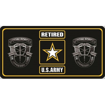 U.S. Army Retired Special Forces #1 Photo License Plate