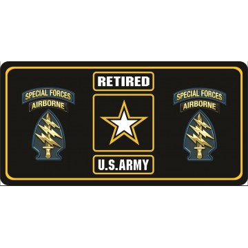U.S. Army Retired Special Forces #2 Photo License Plate