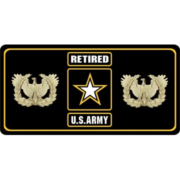 U.S. Army Retired Warrant Officer Photo License Plate