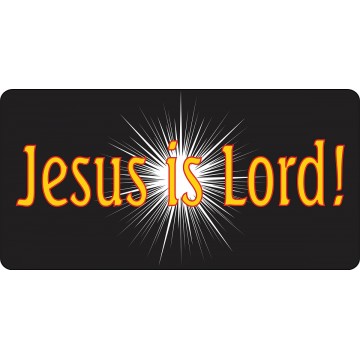 Jesus Is Lord On Black Photo License Plate