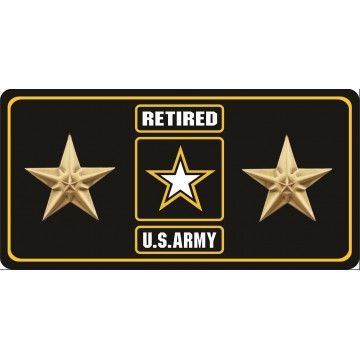 U.S. Army Retired Bronze Star Photo License Plate
