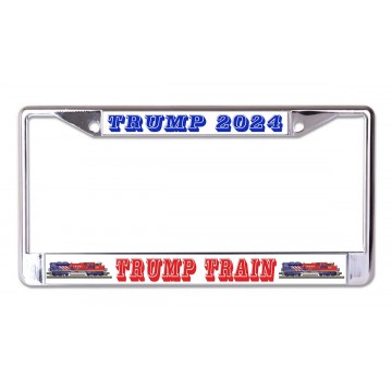 Trump 2024 Trump Train Chrome License Plate Frame