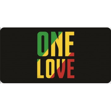 One Love Photo License Plate