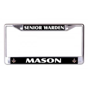 Senior Warden Mason Chrome License Plate Frame