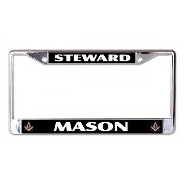 Steward Mason Chrome License Plate Frame