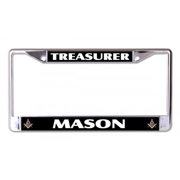 Treasurer Mason Chrome License Plate Frame