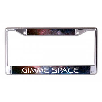 Gimme Space Chrome License Plate Frame