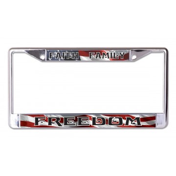 Faith Family Freedom Chrome License Plate Frame