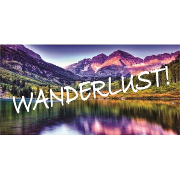 Mountain Wanderlust Photo License Plate