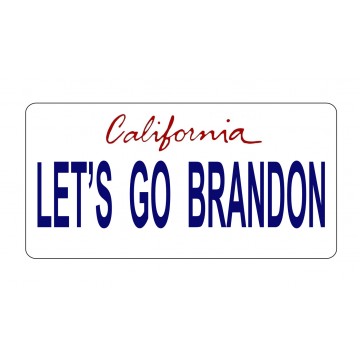 Let's Go Brandon California Photo License Plate