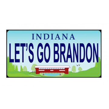 Let's Go Brandon Indiana Photo License Plate