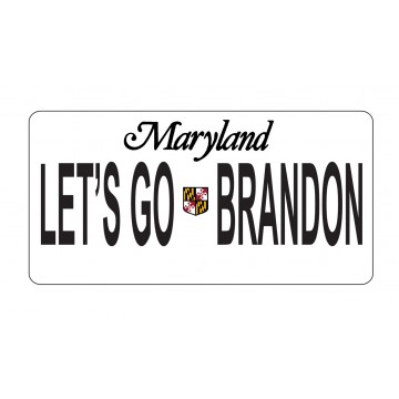 Let's Go Brandon Maryland Photo License Plate