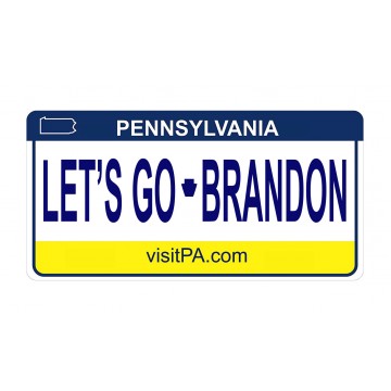 Let's Go Brandon Pennsylvania Photo License Plate