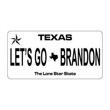 Let's Go Brandon Texas Photo License Plate