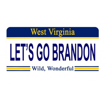 Let's Go Brandon West Virginia Photo License Plate