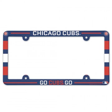 Chicago Cubs GO Cubs Full Color Plastic License Plate Frame