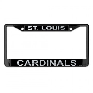 St. Louis Cardinals Laser Black License Plate Frame