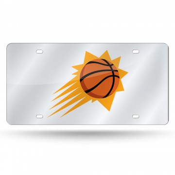 Phoenix Suns Silver Laser License Plate