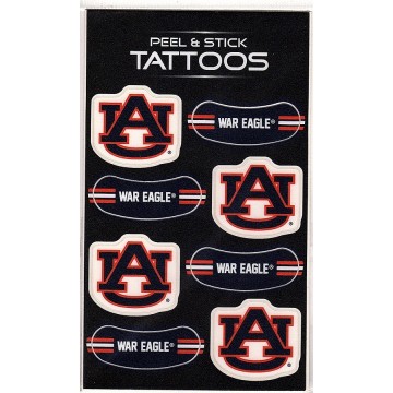 Auburn Tigers Peel & Stick Temporary Tattoos