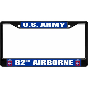 U.S. Army 82nd Airborne Black License Plate Frame