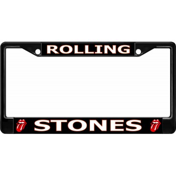 Rolling Stones Black License Plate Frame