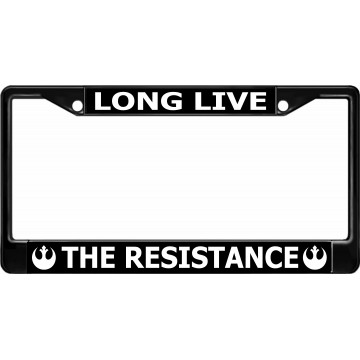 Long Live The Resistance Star Wars Black License Plate Frame