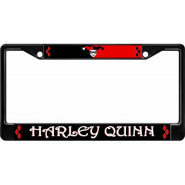 Harley Quinn Black License Plate Frame