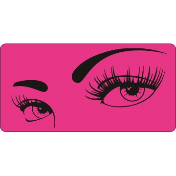 Sassy Eyes On Hot Pink Photo License Plate