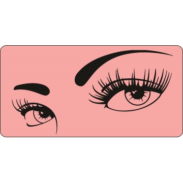 Sassy Eyes On Pink Photo License Plate