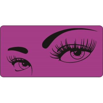 Sassy Eyes On Purple Photo License Plate