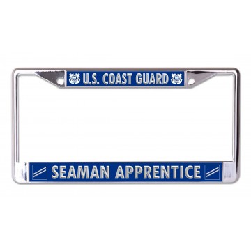 U.S. Coast Guard Seaman Apprentice Chrome License Plate Frame