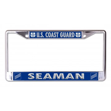 U.S. Coast Guard Seaman Chrome License Plate Frame
