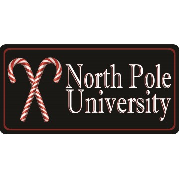 North Pole University Photo License Plate