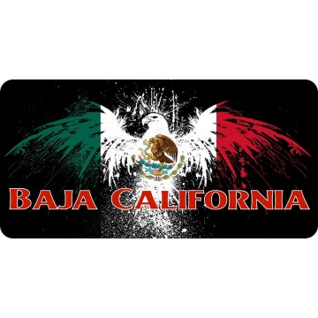 Mexico Baja California Eagle Photo License Plate