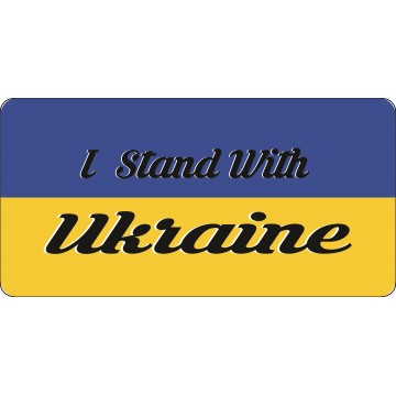I Stand With Ukraine Photo License Plate