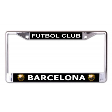 Futbol Club Barcelona Chrome License Plate Frame
