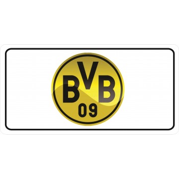 Borussia Dortmund White Photo License Plate