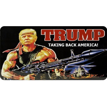 Trump Rambo Photo License Plate