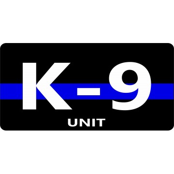 K-9 Unit Photo License Plate