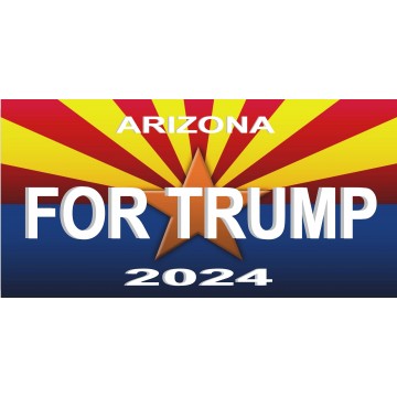 Arizona For Trump Photo License Plate