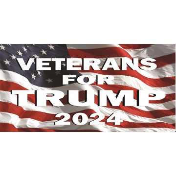 Veterans For Trump Photo License Plate