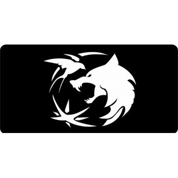 The Witcher Black Photo License Plate