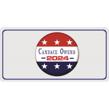 Candace Owens 2024 Button Photo License Plate