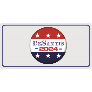 DeSantis 2024 Button Photo License Plate