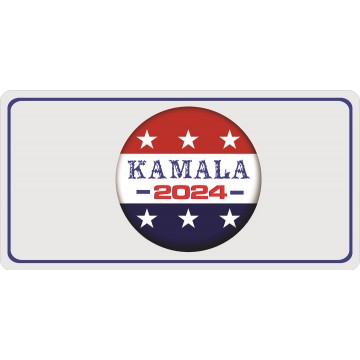 Kamala 2024 Button Photo License Plate